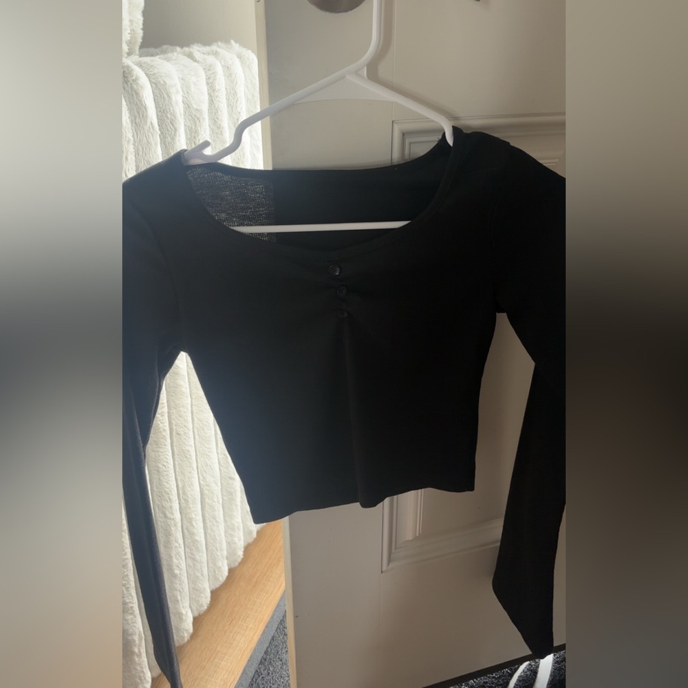 Black Long Sleeve Women's Top